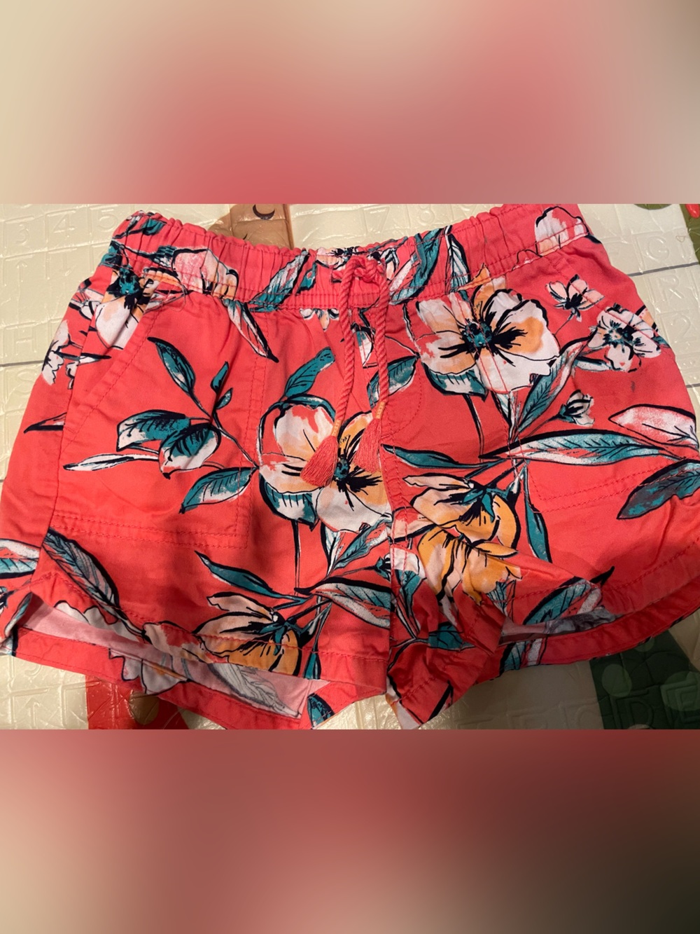 Girls floral shorts size small